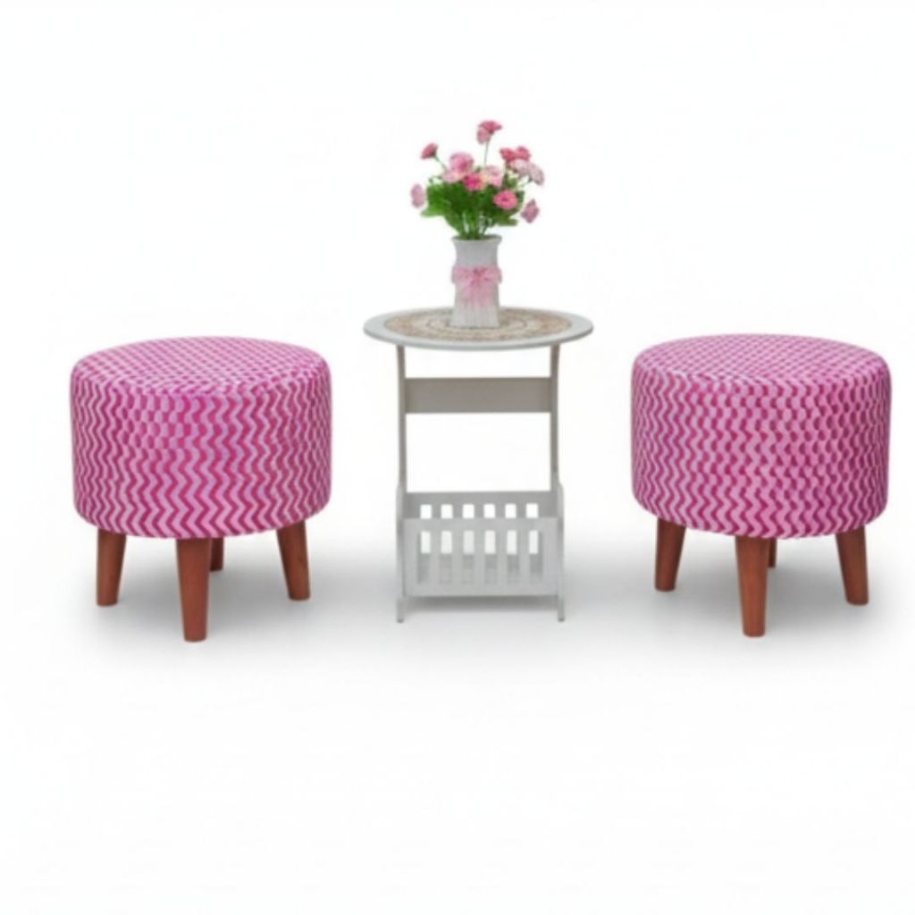 Sofa Ruang Tamu 1 set, 2 Sofa 1 Meja / Sofa Stool Berkualitas / Sofa Bulat / Sofa Stool Bulat