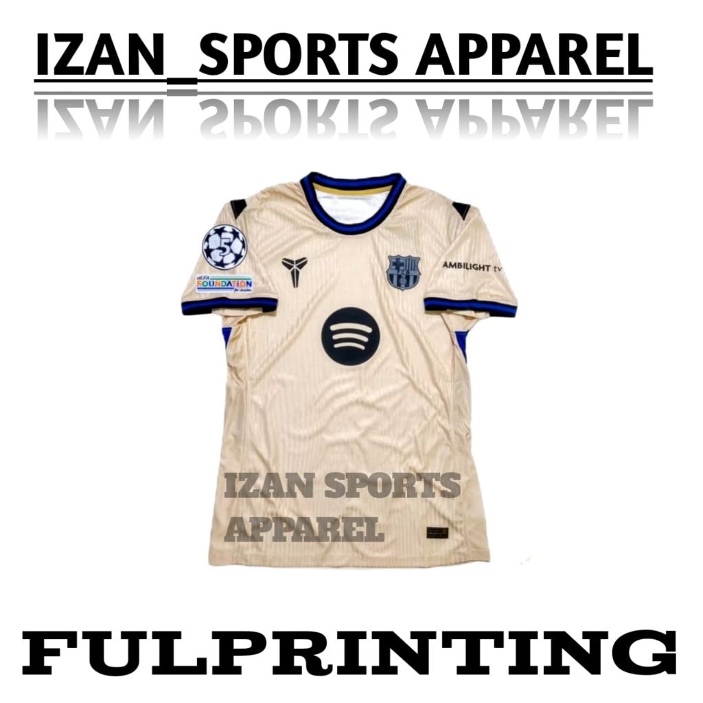 Jersey FC Barcelona away 2025-2026-Jersey Barca Terbaru Fulprinting