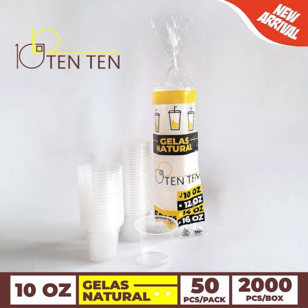 Gelas cup Ten Ten - Tersedia berbagai ukuran/gelas cup es teh/gelas u cup oval/gelas cup datar/gelas