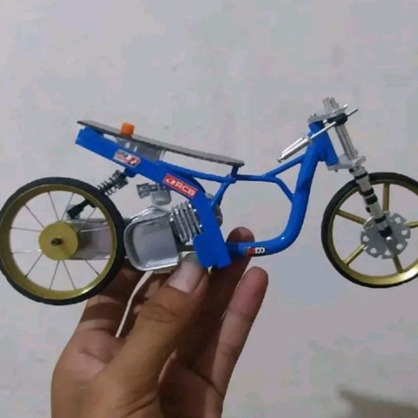 diecast mainan miniatur motor drag honda beat fi bisa bongkar pasang