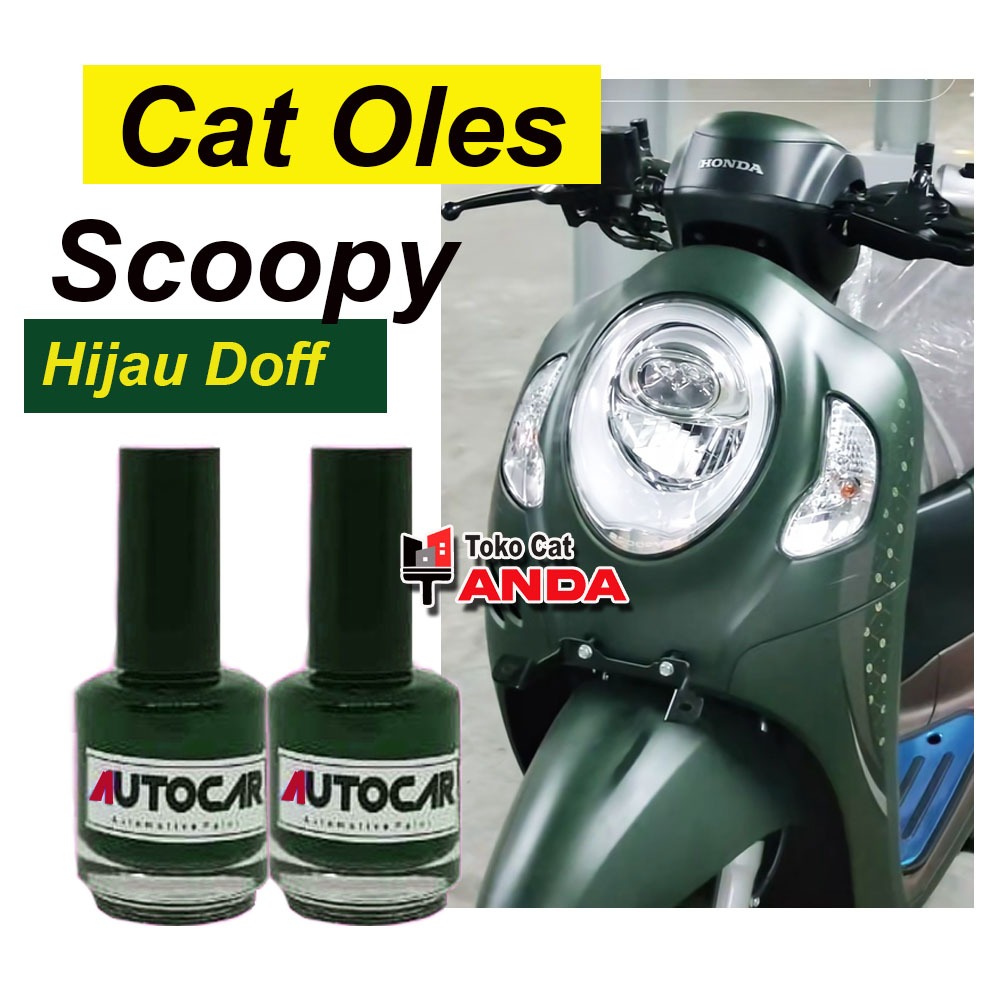 Cat Oles Hijau Doff Scoopy - Autocar - Penghilang Baret cat Scoopy hijau Doff