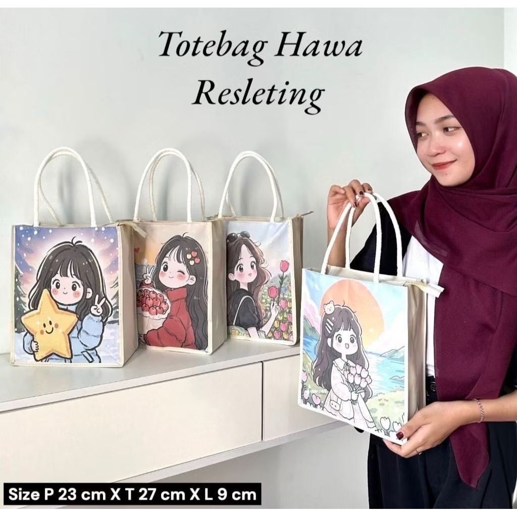 TAS JINJING / TOTEBAG KEKINIAN MURAH / TOTEBAG TAS JINJING RESLETING / TAS MUKENA / TAS BUKU / DAILY