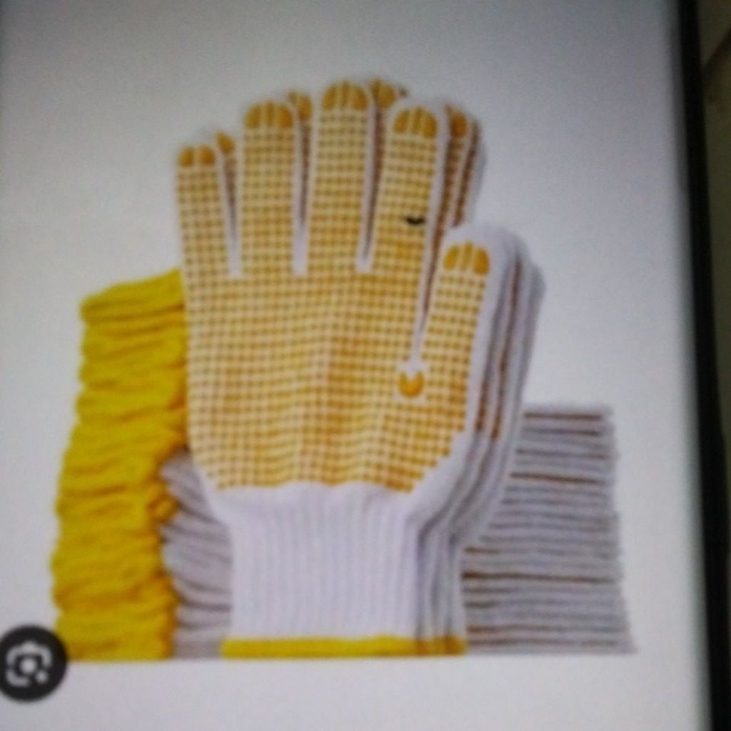 sarung tangan safety Bintik bintik kain Rajut