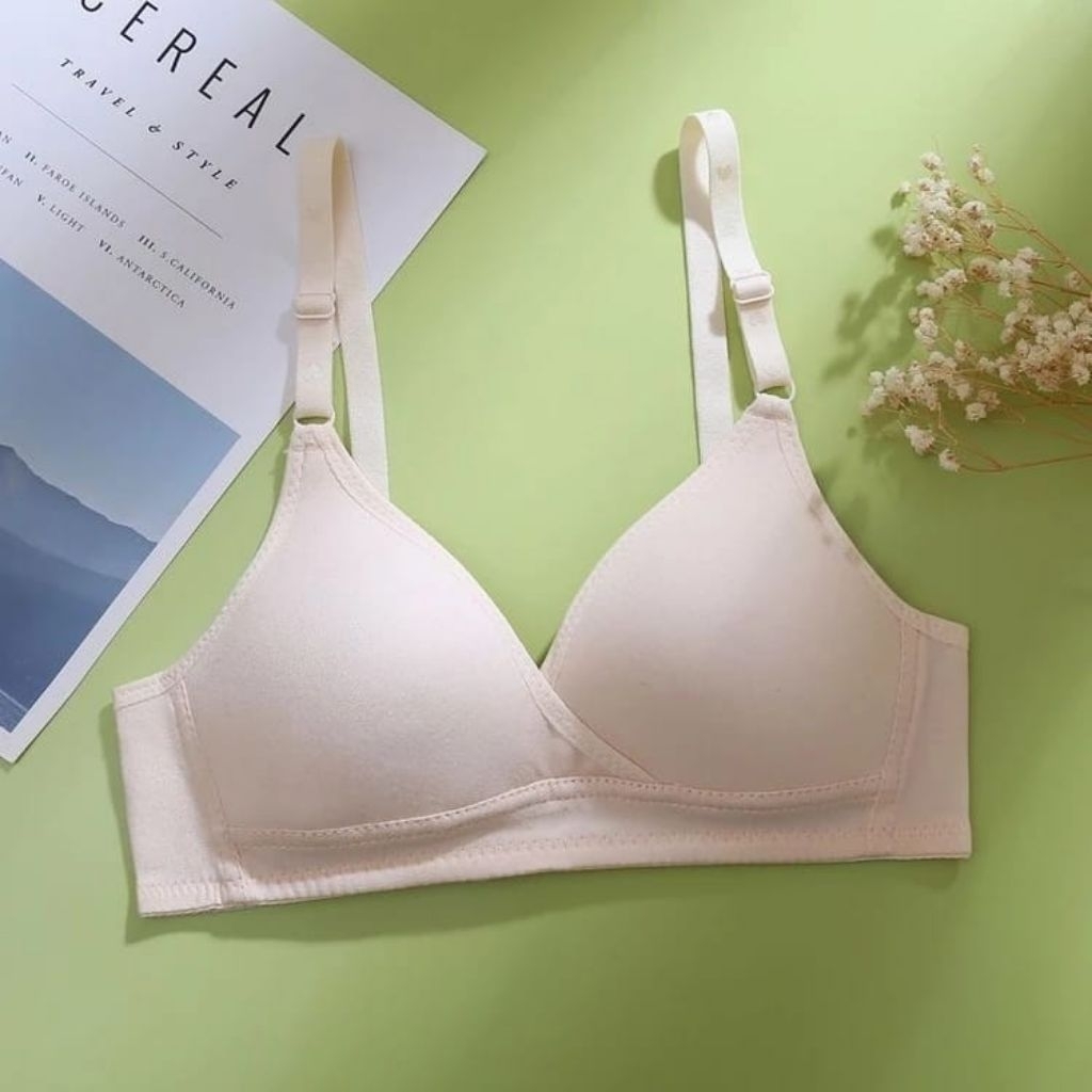 (COD 6PCS BRA WANITA)BRA TANPA KAWAT BH DEWASA BH WANITA BIKINI SPORT BH LINGERIE KOREA FLOWER BH VI