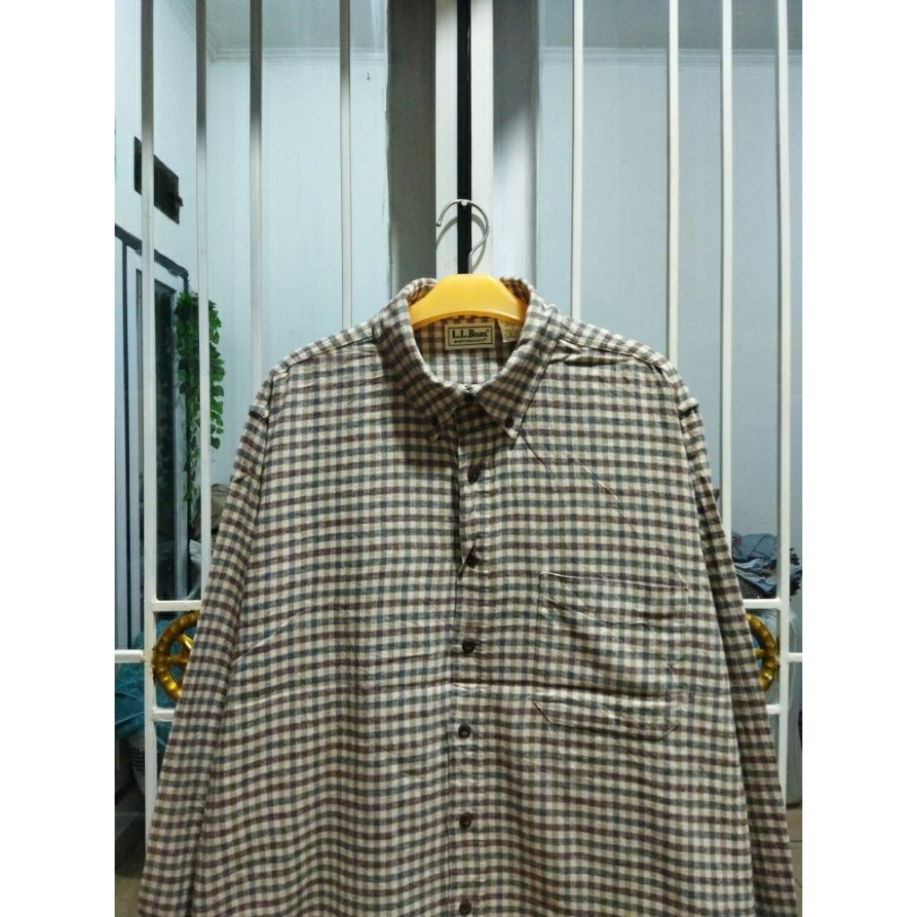 kemeja soft flannel LL bean XXL pria murah terbaik
