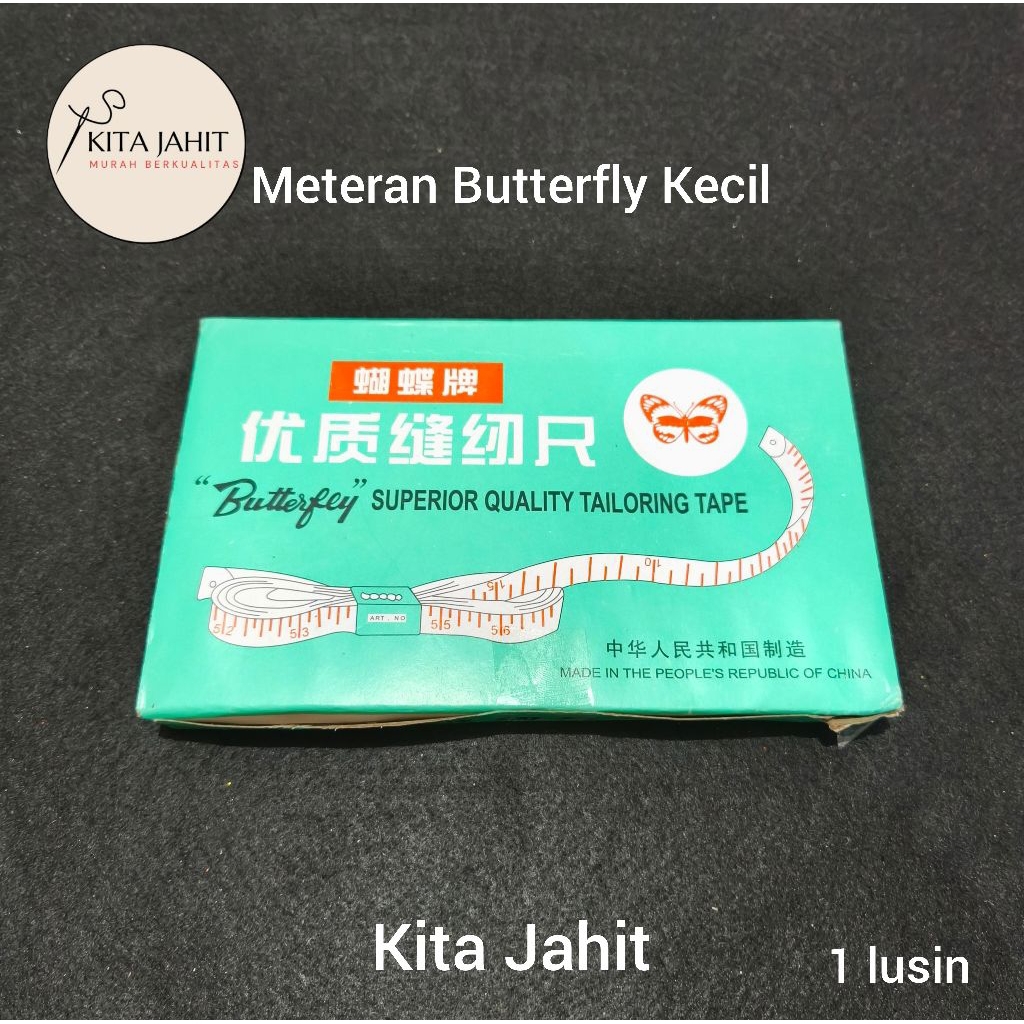 Meteran Butterfly Kecil/ Meteran Jahit Butterfly/ Meteran Jahit Kecil (1 lusin)