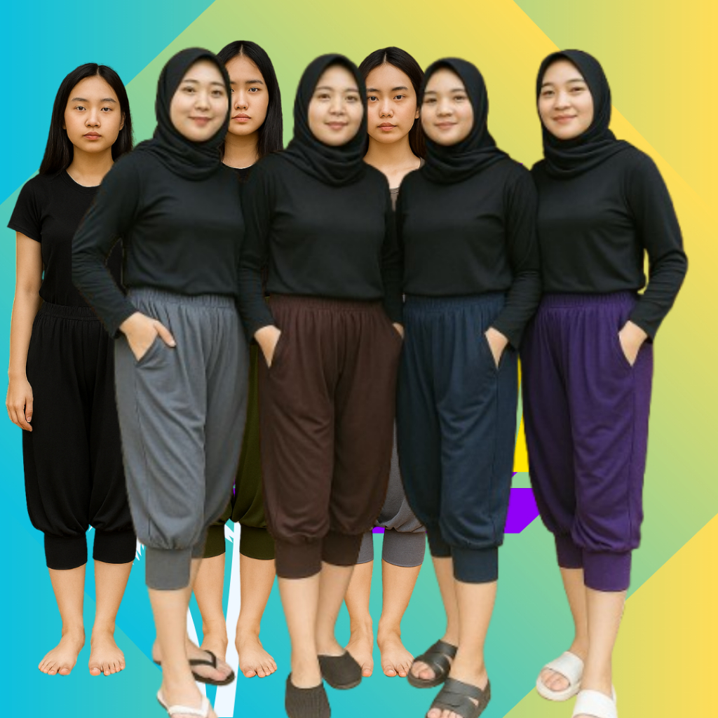Celana aladin pendek jumbo / Celana pendek wanita jumbo model aladin bahan kaos pe dobel DK