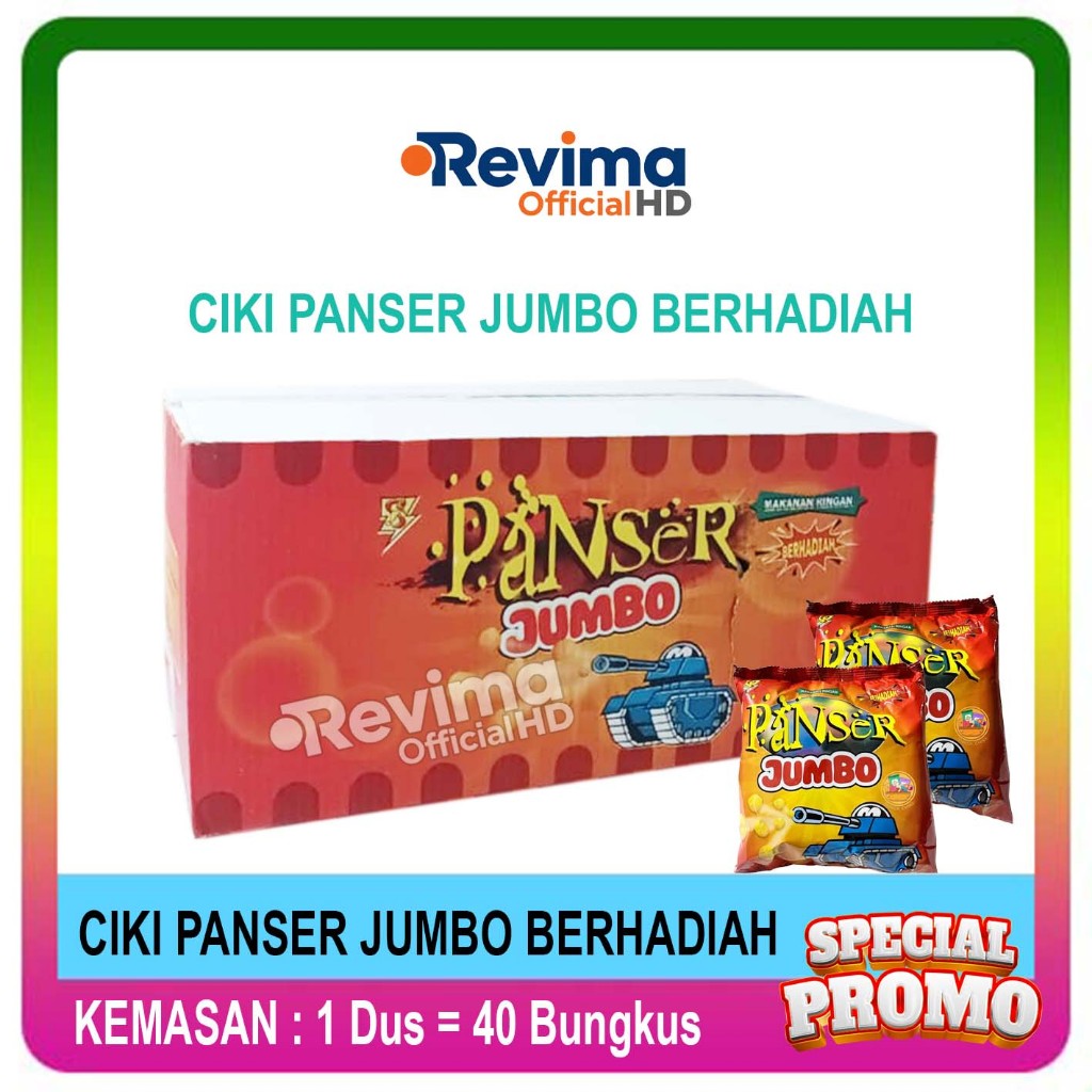 Snack Ciki PANSER JUMBO 2000an  BERHADIAH Kemasan 1 Dus isi 40 Bungkus