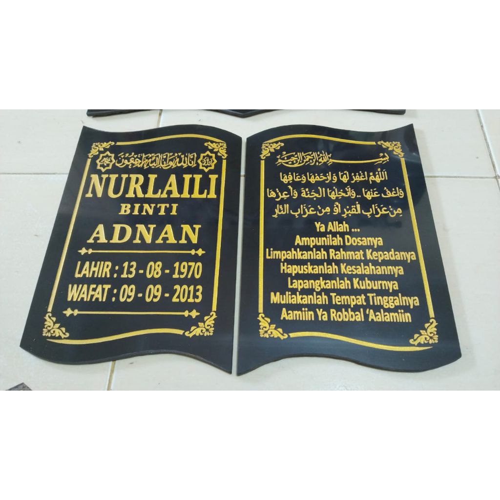 Batu Nisan Nama model Buku