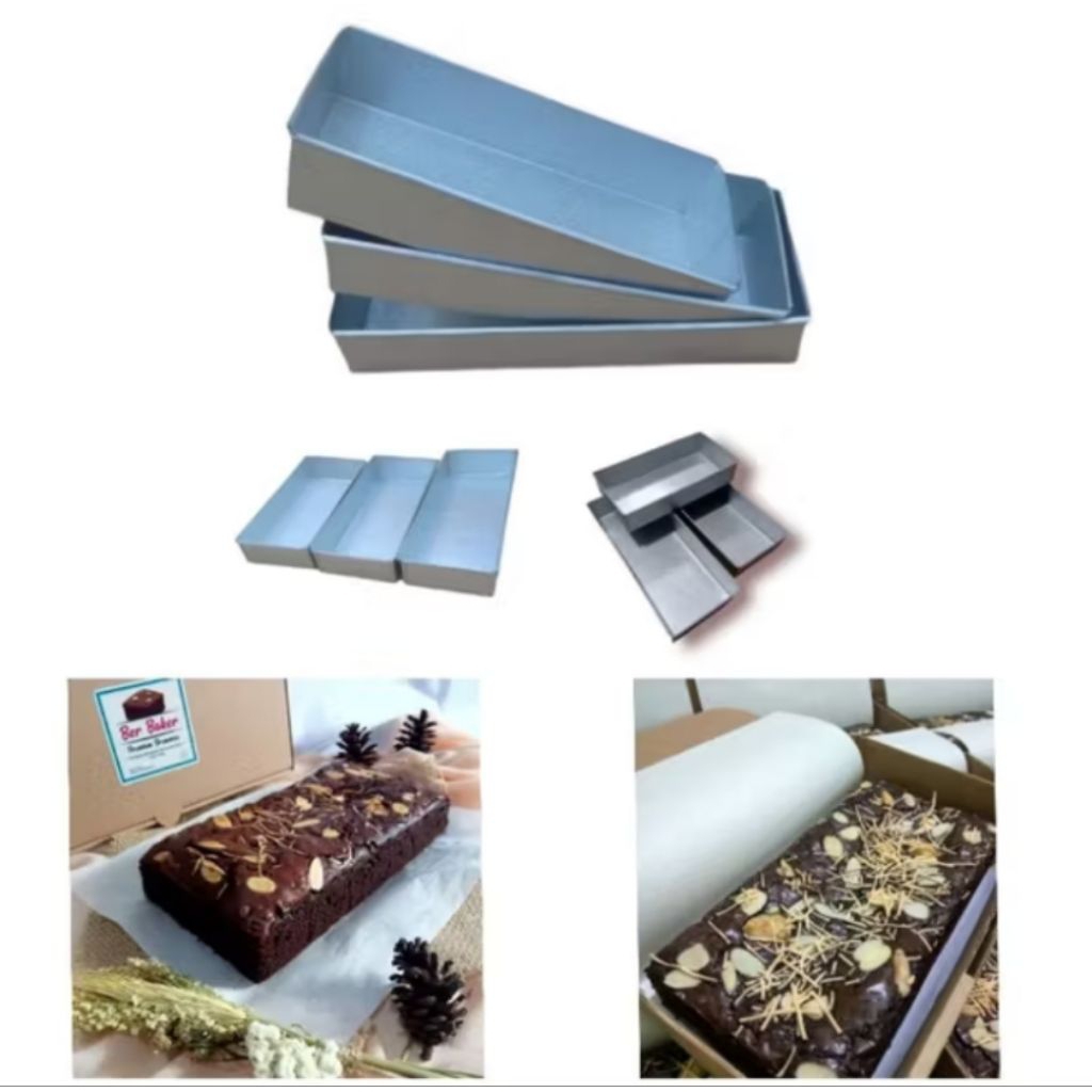 [1pcs] loyang brownies persegi panjang ukuran 20 x 10 x 4 cm