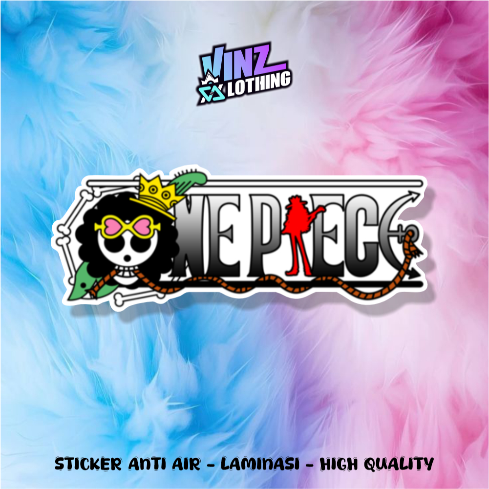 STICKER BROOK LOGO ONE PIECE AESTHETIC BRAND WATERPROOF VINYL / STIKER MOTOR LAPTOP HP HELM
