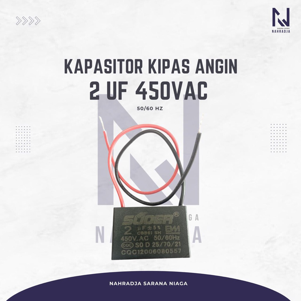 Kapasitor Kipas Angin 2uf CBB61 450V