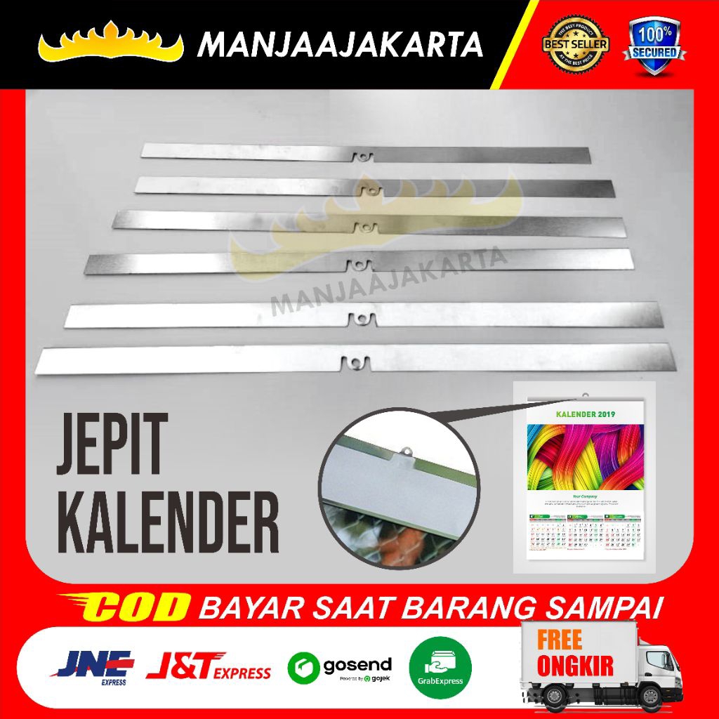 Jepit Kaleng Kalender 36cm Klem Kalender Klip Kalender 36cm