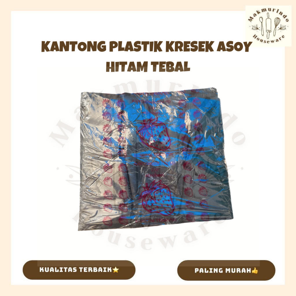 Kantong Plastik Kresek Hitam / Asoy Hitam Tebal 1 Ball isi 20 KG