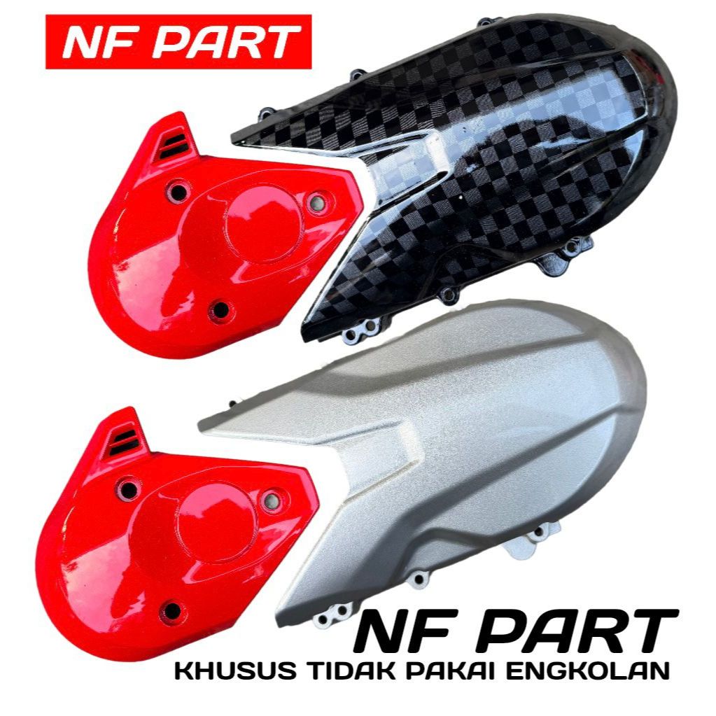 SET COVER CVT SCOOPY NEW PRESTIGE 2021 VARIASI TUTUP PELINDUNG BAK CVT CARBON DAN VARIASI WARNA