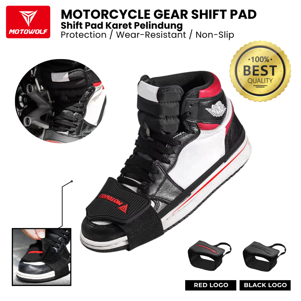 Pelindung Sepatu Motor Shift Pad Sepatu MOTOWOLF Karet Pelindung Motor