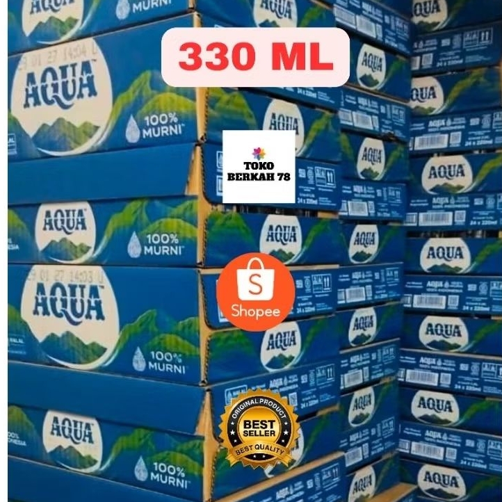 AQUA 330ML / AQUA BOTOL 330ML / AQUA 330 ML ( INSTAN & SAMEDAY ONLY )
