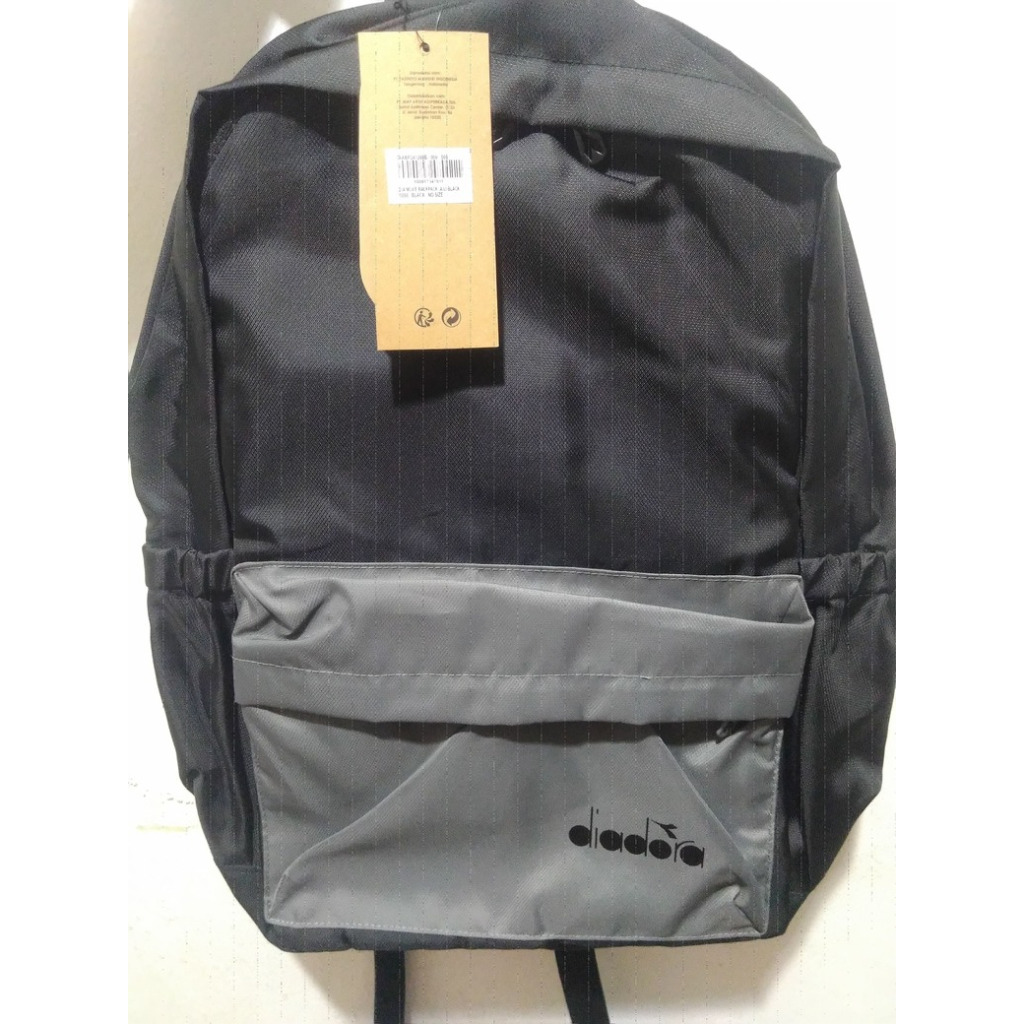 Backpack Diadora Black Navy Blue Original