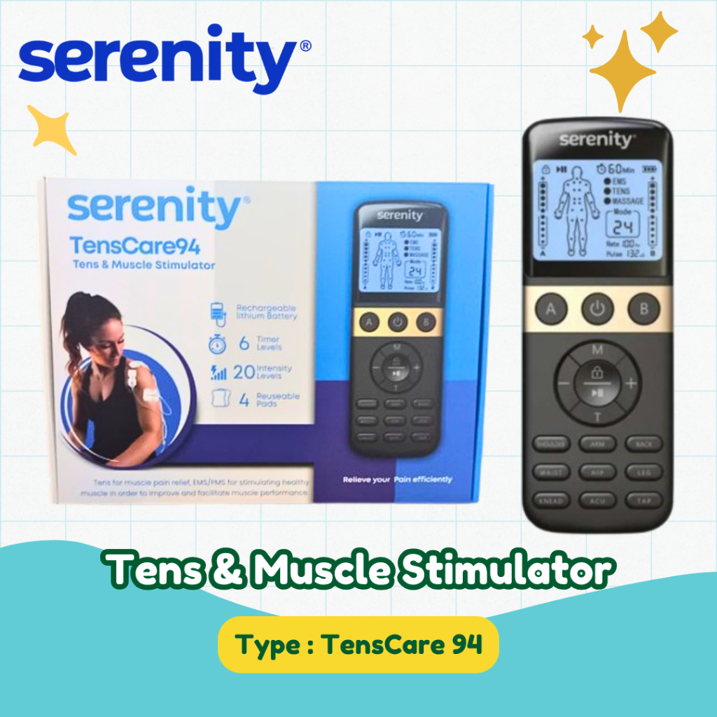 Serenity - Tens & Muscle Stimulator TensCare94 / Alat Terapi Stimulator TENS