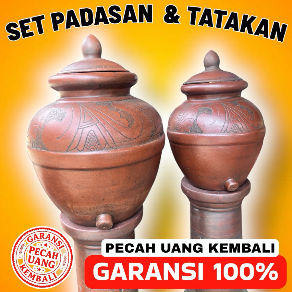 Padasan Pancuran Air Wudhu 25L Gerabah Tanah Liat