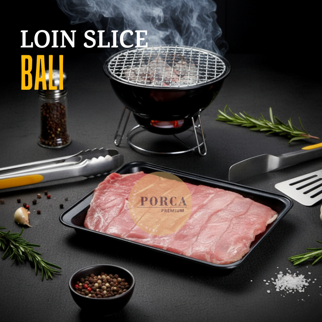 Daging Babi Bali Slice Karbonat Pork Loin Slice