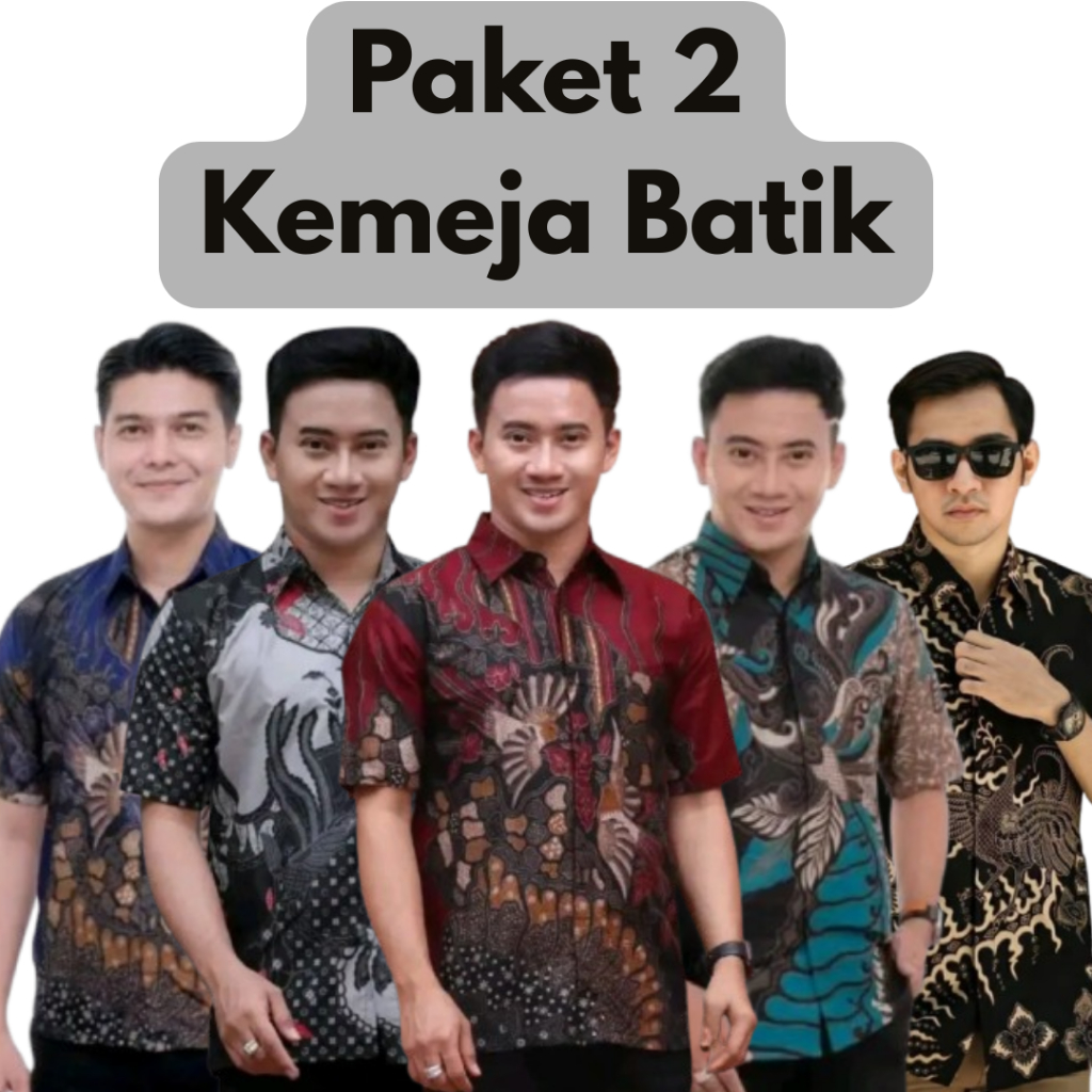Paket Hemat 50 Ribu Dapat 2 Kemeja Batik Lengan Pendek