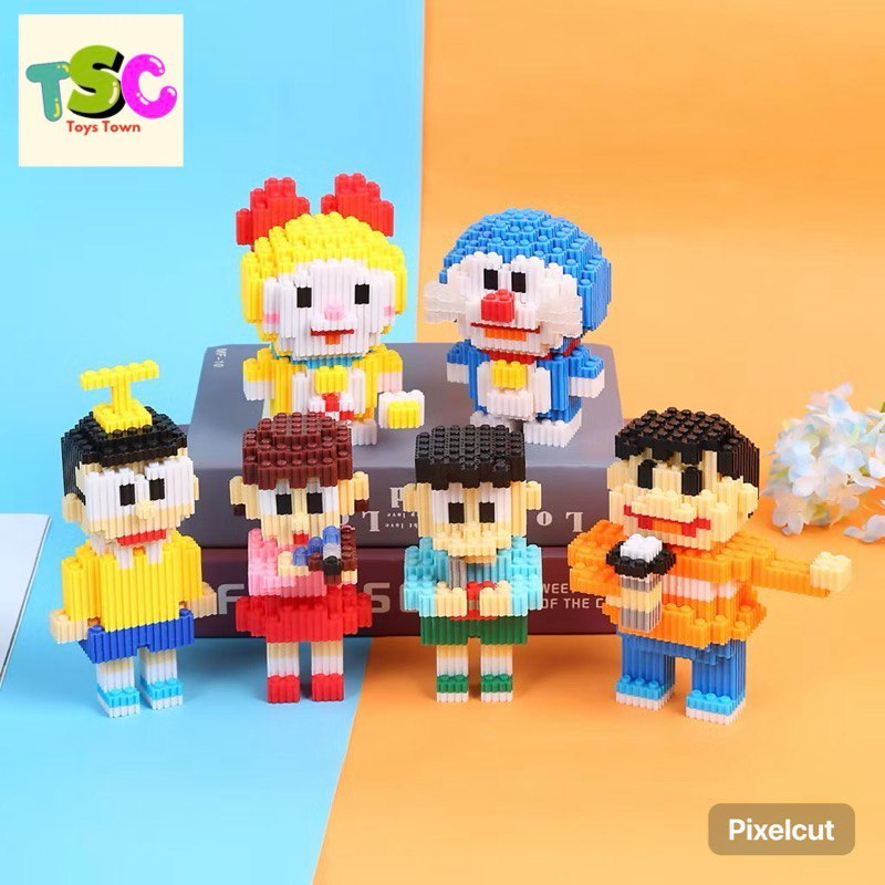 TSC Toystown Nano Blocks Doraemon 6041-44-45 Mini 3D Model, Mainan Blok Susun, Bricks Konstruksi DIY