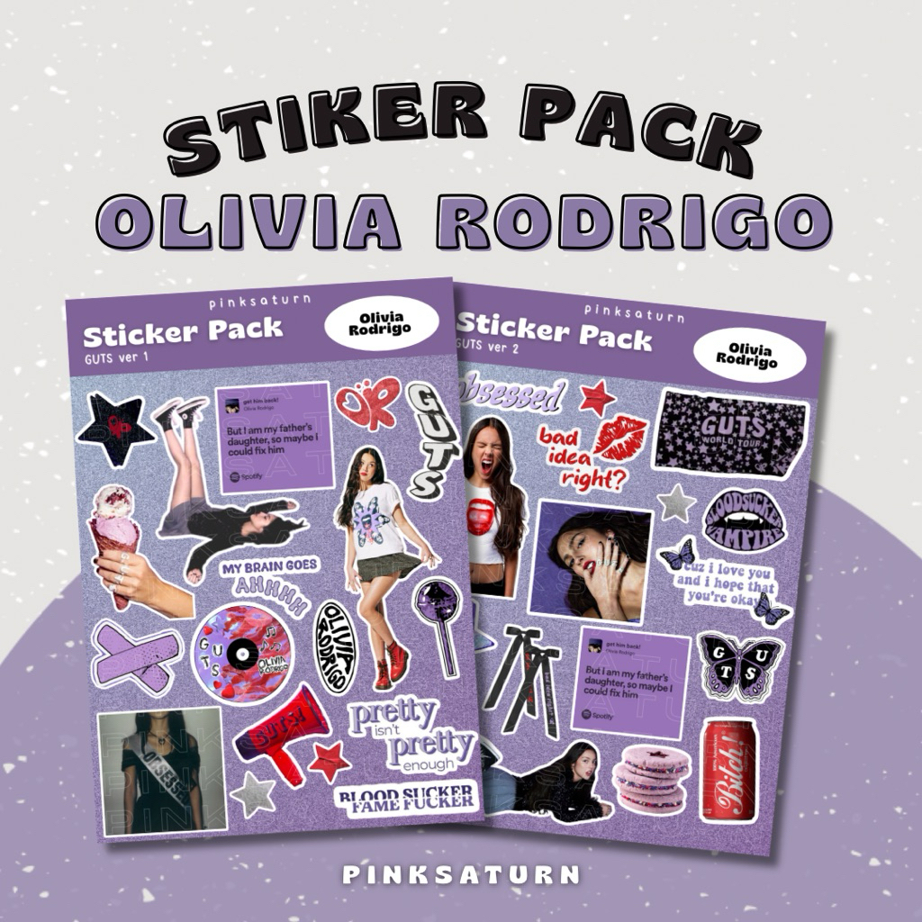 Sticker Pack Olivia Rodrigo 2 Sheet