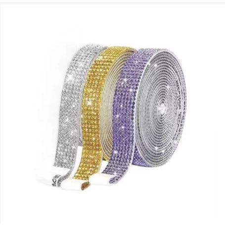 Sticker Kristal Berlian Diy Rhinestone Sticker Diamond Sticker Bling Bling Untuk Dekorasi Mobil/Hadi