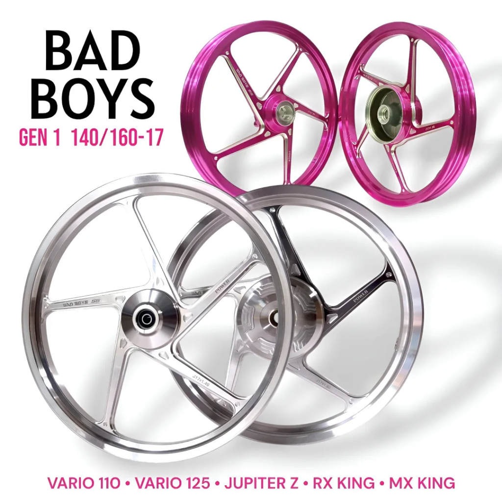 Velg Racing BAD BOYS GEN1 Palang 5 Ukuran 140/160x17 Vario110/125/150/160 BEAT SCOOPY GENIO SPACY ST