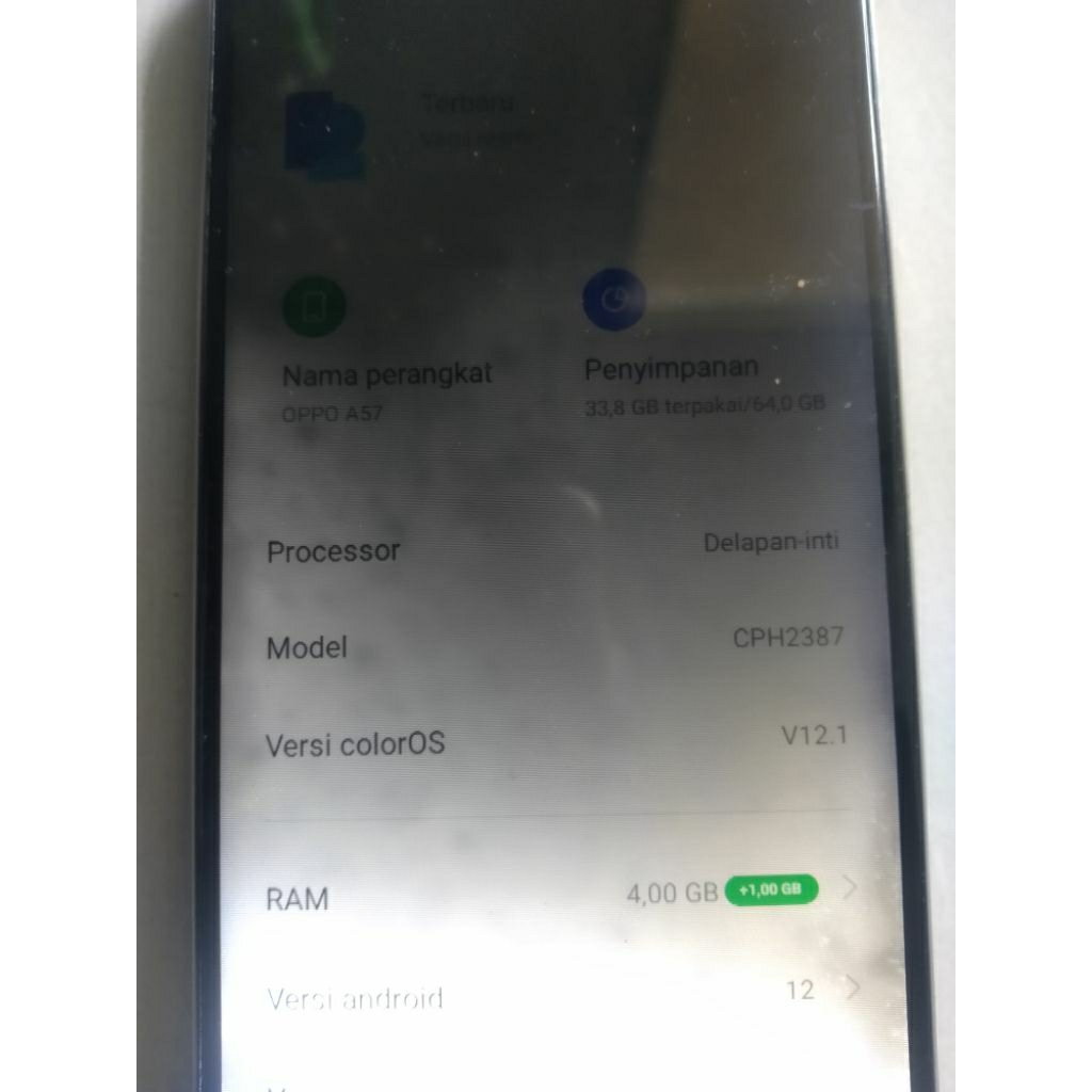 oppo a57 2022 mesin hidup normal
