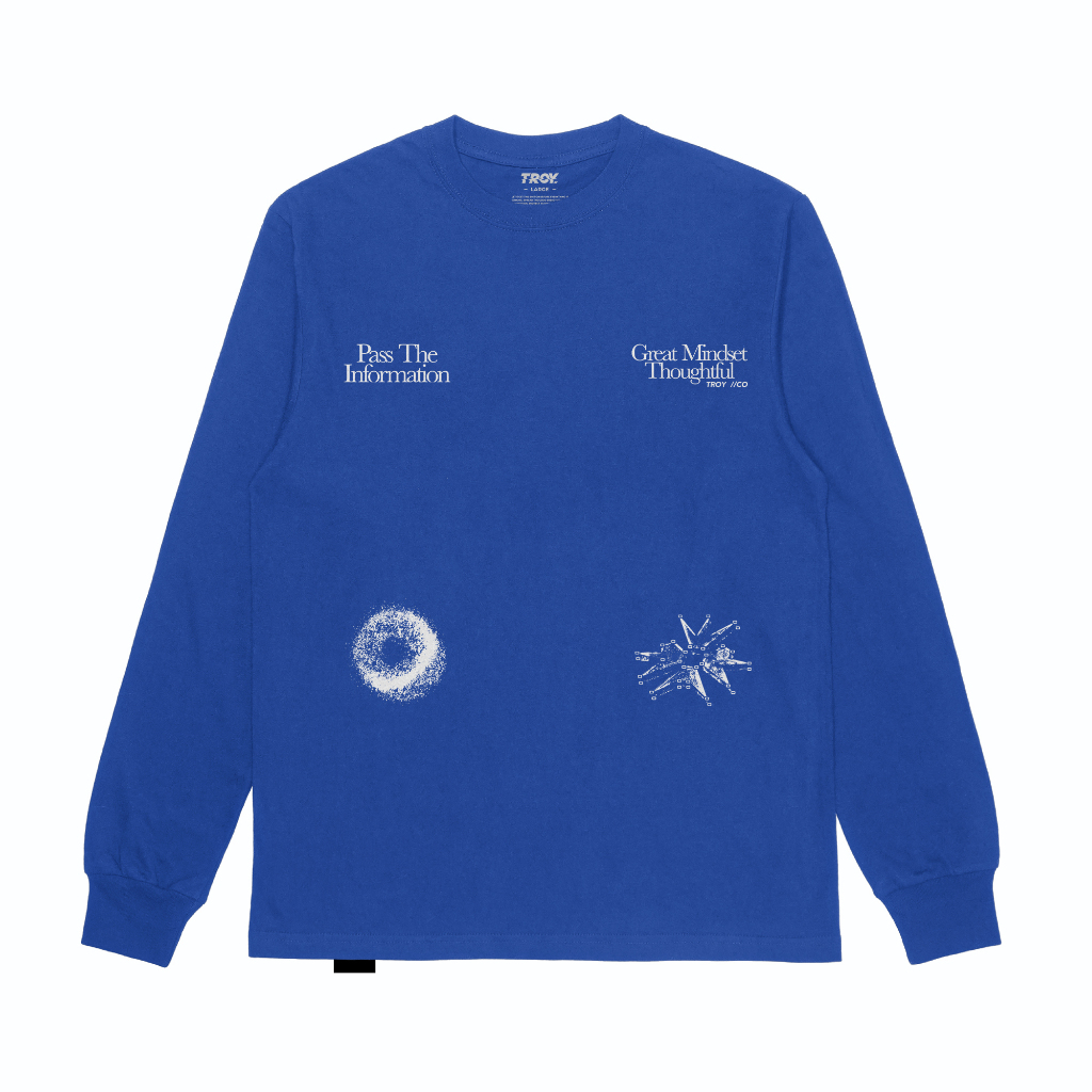 Troy Company Longsleeve Tshirt Benhur Information - Kaos Lengan Penjang Biru Benhur LSD 3352