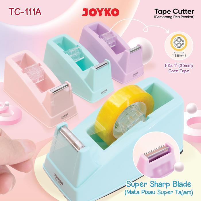 Alat Pemotong Solatip Warna Pastel Tape Cutter Joyko TC-111A Original (1 PCS) / Tape Dispenser Poton