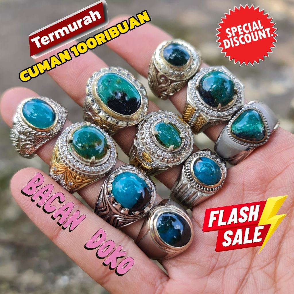 HANYA 100RIBUAN✨️ CINCIN BATU BACAN DOKO MEJIKO ASLI 100%