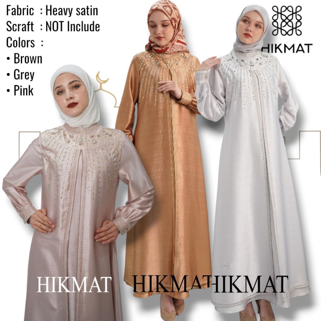 A4436 - Gamis Abaya Hikmat Fashion Original