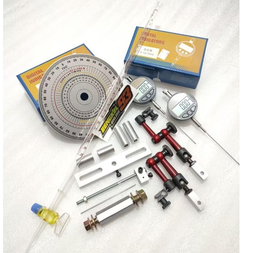 paket dialset digital buret 25ml adaptor busur derajat geser