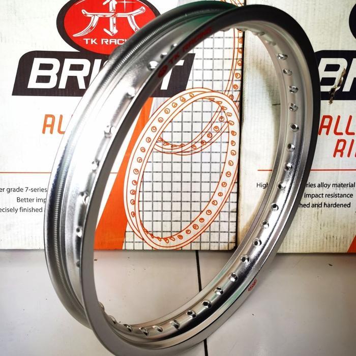 veleg pelek rim Tk racing Excel japan ring 17 x 185 185x17 silver kulit jeruk hole jari jari 36