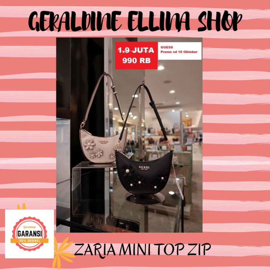 Tas selempang wanita Guess shoulder bag original 100% seri ZARIA MINI TOP