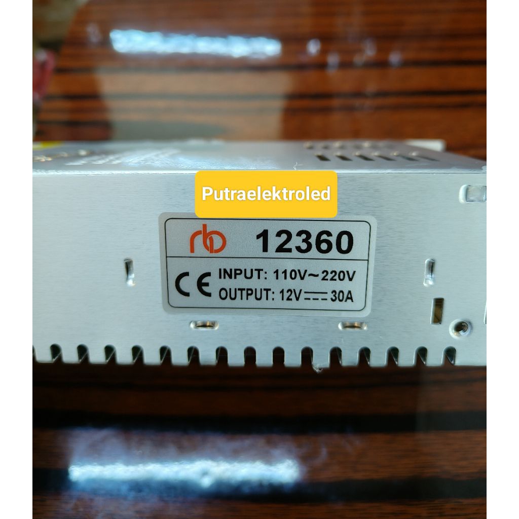Adaptor DC 12V 30A NB-12360 / AC - DC Adaptor 12 Volt 30 Amper NB 12360
