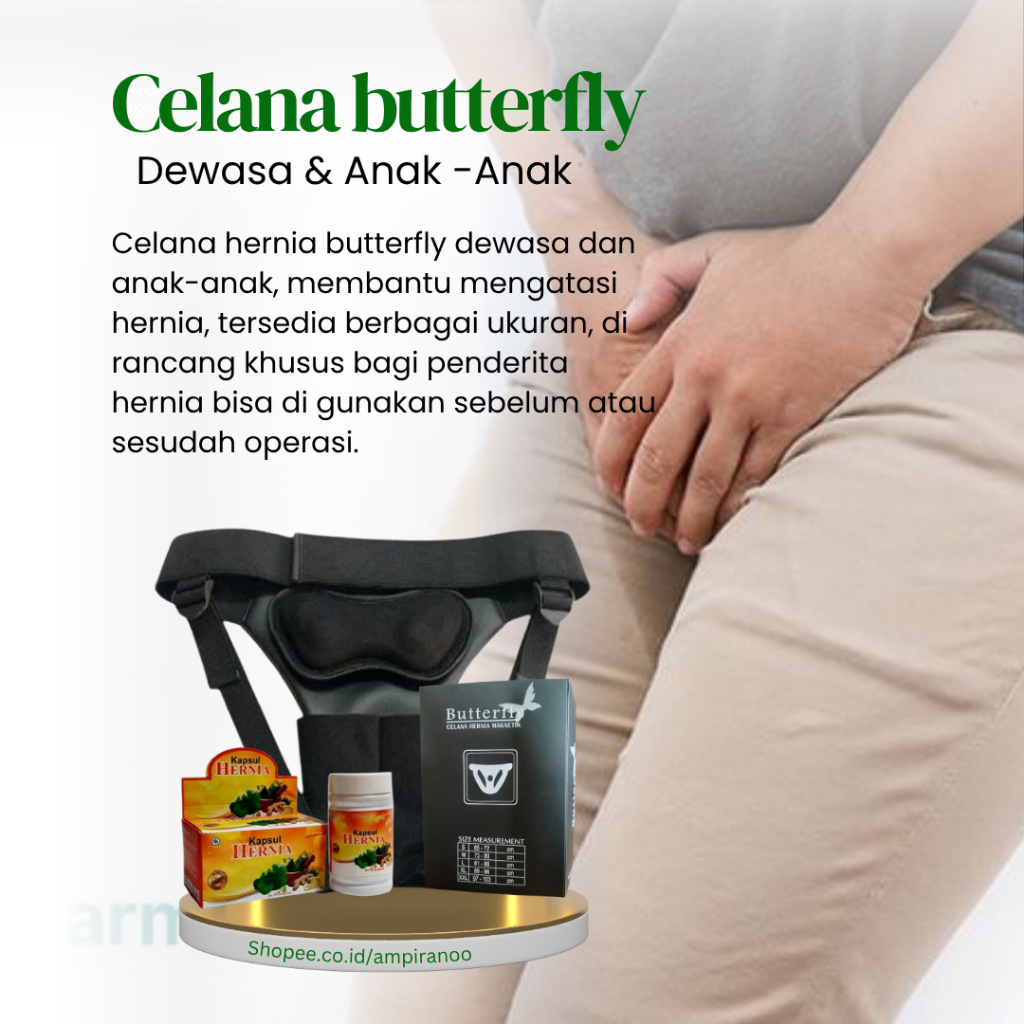 Celana Hernia Pria Dewasa Magnetik Butterfly