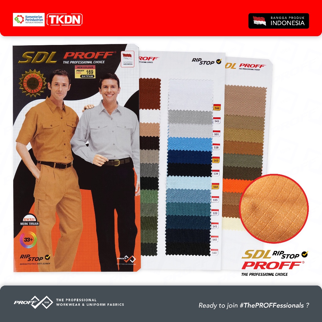 Kain Ripstop/Ripstok PROFF SDL | By PROFF Indonesia (Per 0.5yds)