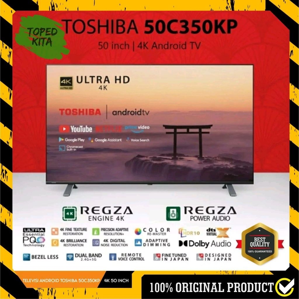 LED Smart 4K TV 50" Toshiba 50C350KP | 50 inch in digital android