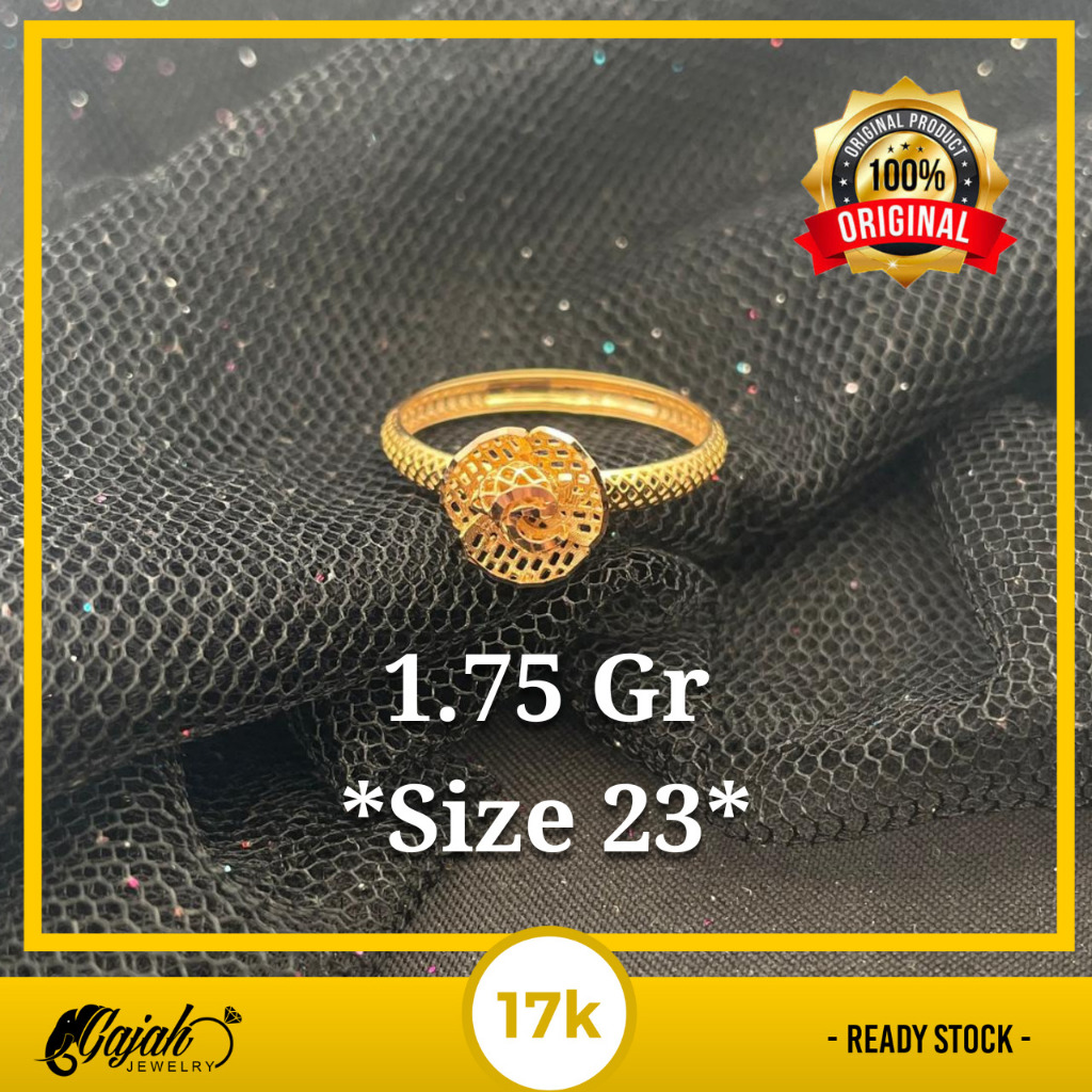 Cincin Emas 17K 1.75 Gram Toko Emas Gajah Online Salatiga 7923