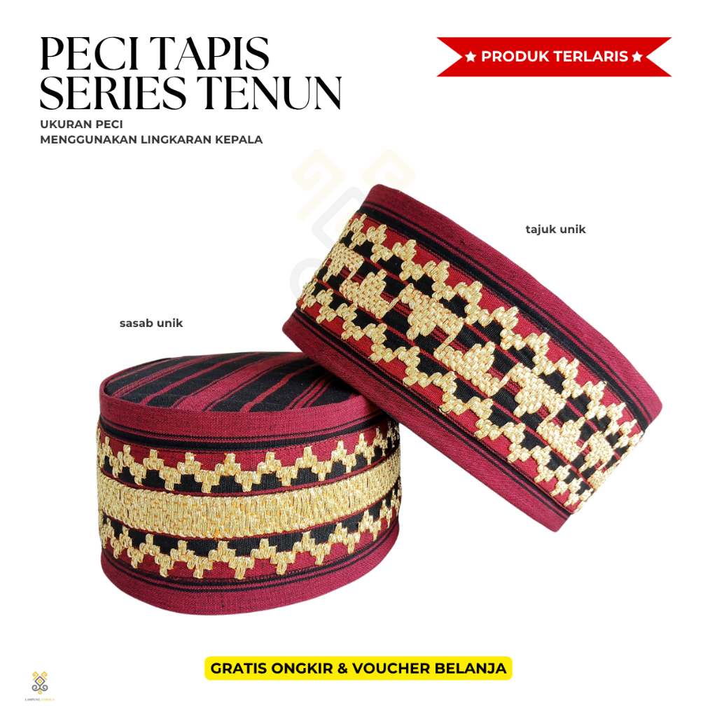 PECI TAPIS LAMPUNG MOTIF TENUN TAJUK & SASAB UNIK - PECI TAPIS LAMPUNG - PECI KHAS LAMPUNG - PECI AD