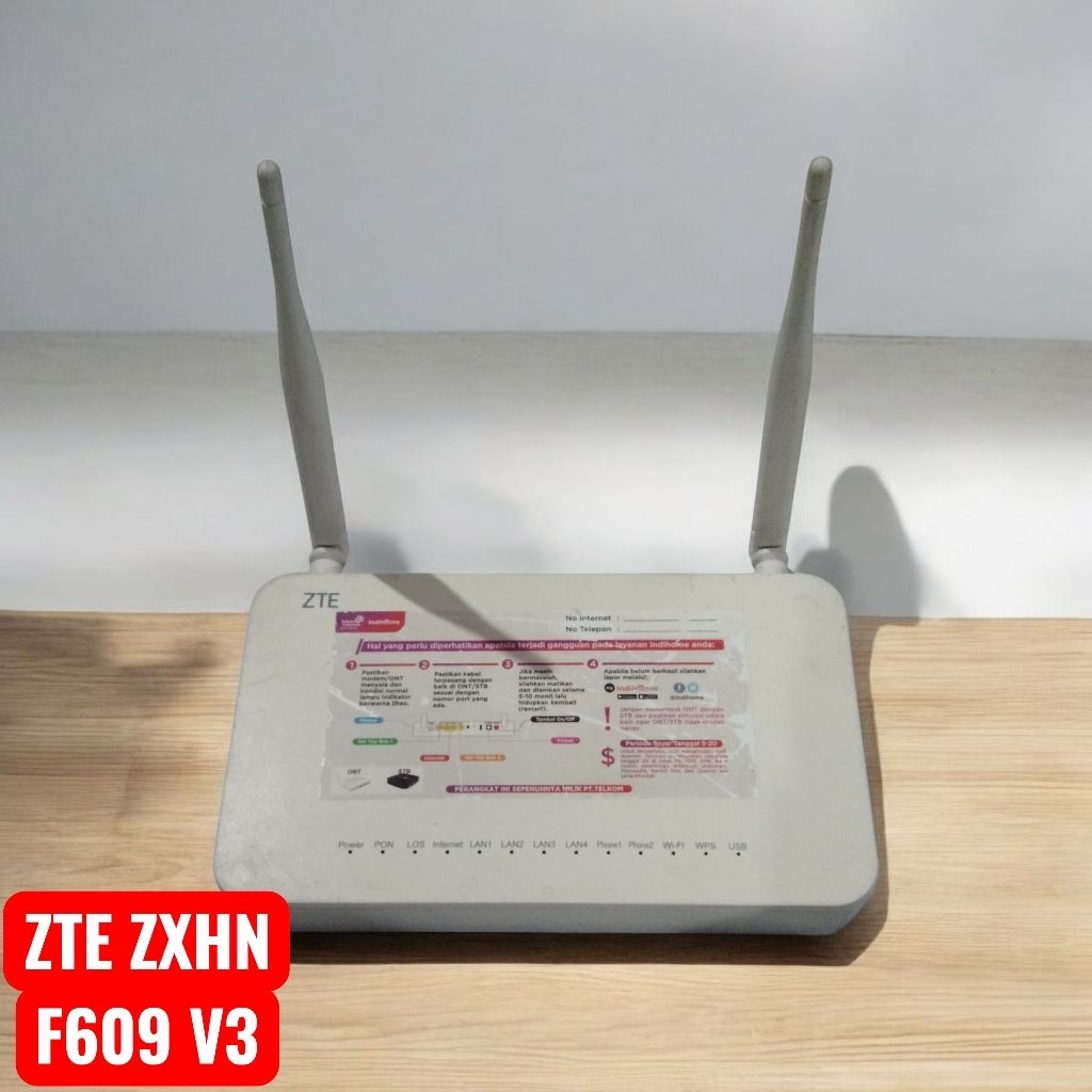 Router Wifi ZTE F609 V3 Port biru Second Normal