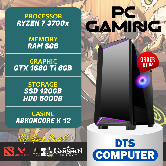 PC Gaming + Editing | Ryzen 7 3700X | GTX 1660 Ti 6GB | SSD 120GB | HDD 500GB |