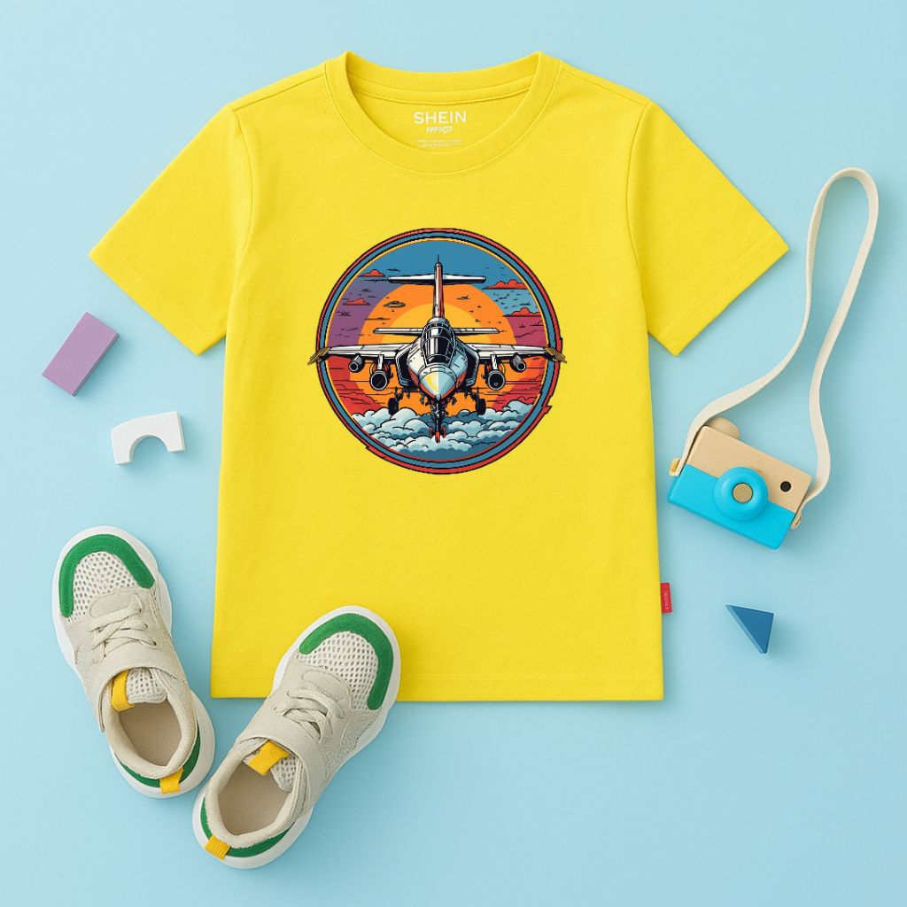 Kaos Anak Pesawat Tempur Series Bahan Tebal