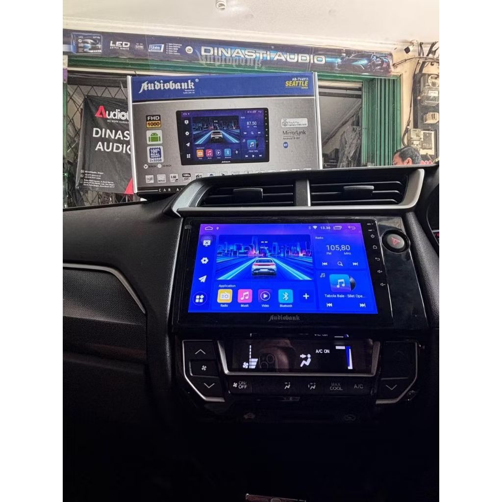 Paket Head Unit Android Audiobank For Brio New 9 inch Plug And Play aftermarket OEM / Audio Mobil