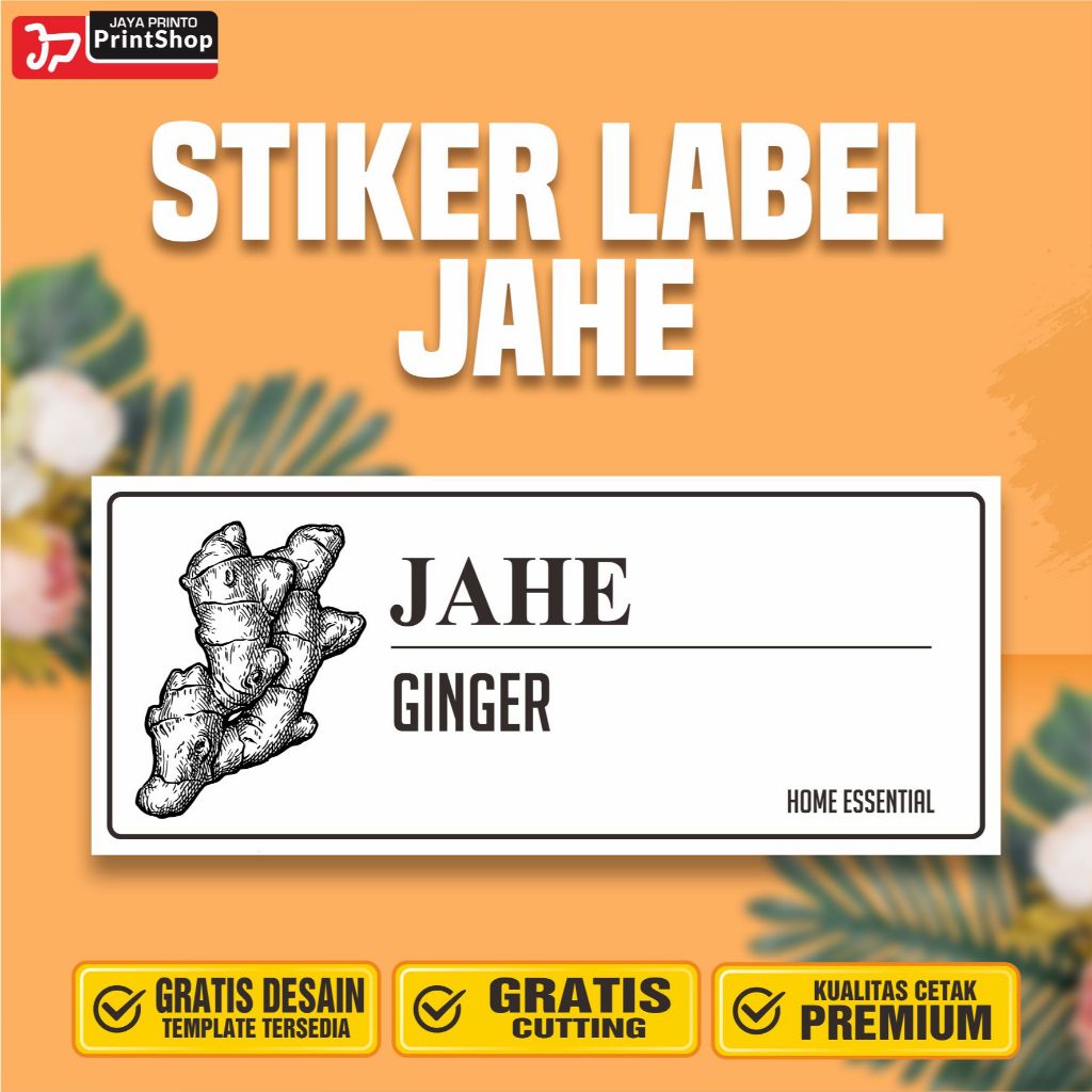 Stiker Label Bumbu Dapur Jahe Ready Tahan Air_STICKER