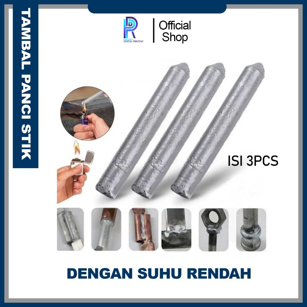 TAMBAL TIMAH BAKAR STIK SUHU RENDAH , 3 PCS BATANG LAS TIMAH BAKAR KOREK API